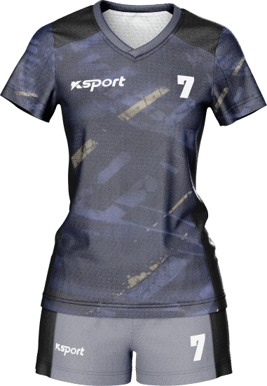 Женский игровой комплект Ksport — тёмный графитовый дизайн